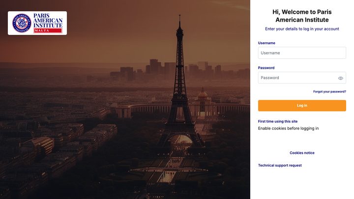 Piattaforma Moodle di Paris American Institute
